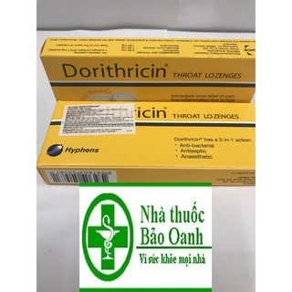 Dorithricin ngậm ho vỉ 12 viên hộp 2 vỉ ( bán lẻ theo vỉ)