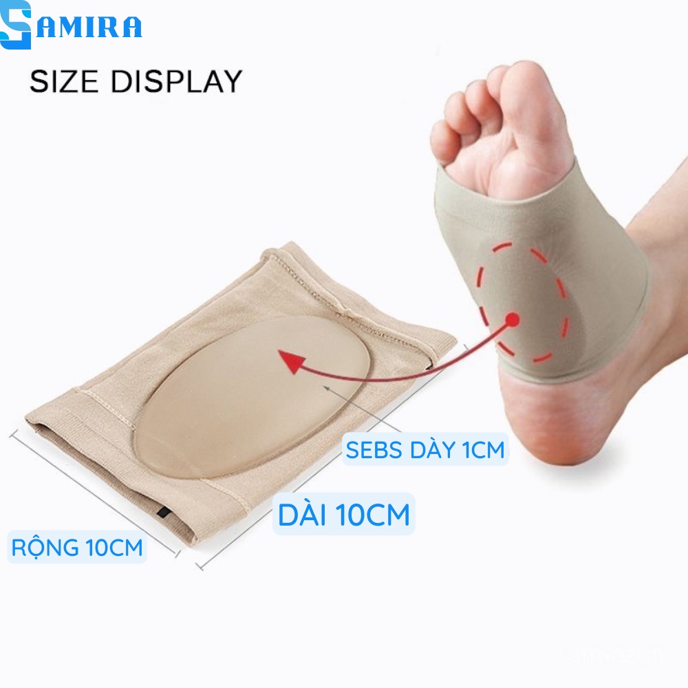 Tất vớ chỉnh hình tạo vòm bàn chân bẹt bàn chân phẳng lót giảm đau bàn chân vải cotton an toàn hiệu quả SA16