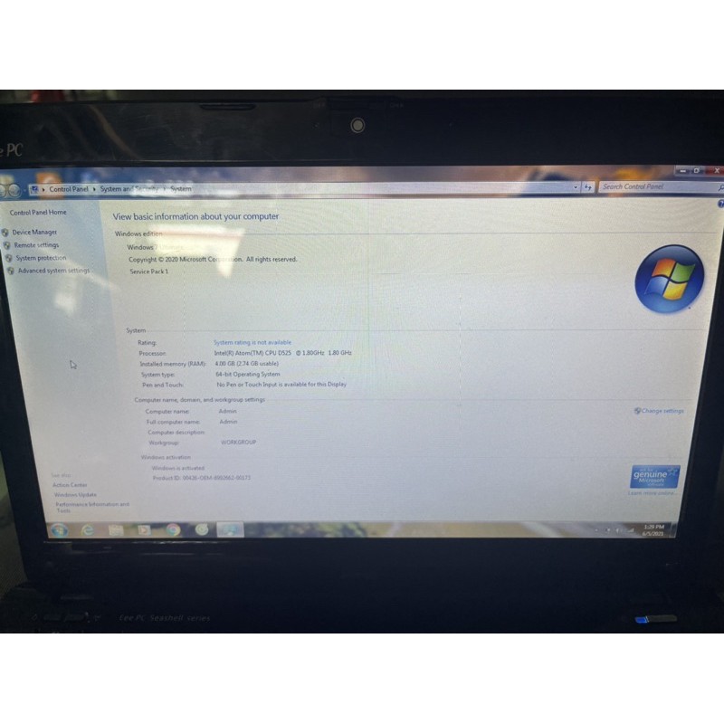 Laptop asus mini Eee PC 1215N 12’1 inch 2card màn hình