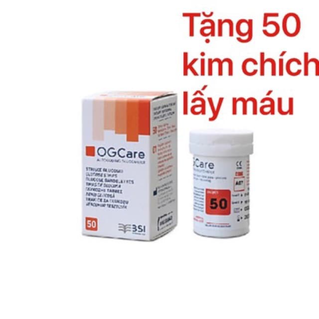 QUE THỬ ĐƯỜNG HUYẾT OGCARE 50 que