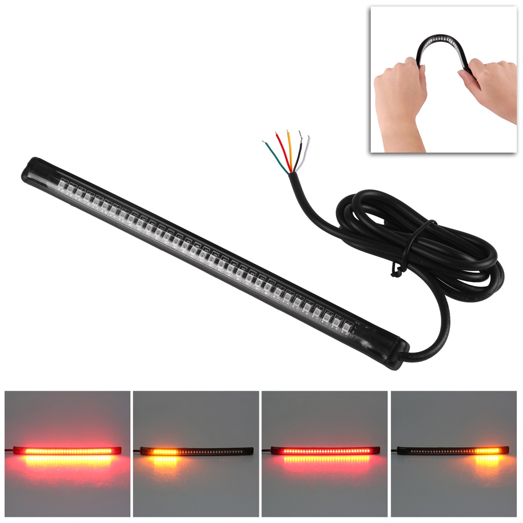 Dải Đèn 48 LED Gắn Đuôi Xe Mô Tô Báo Tín Hiệu Hãm Phanh