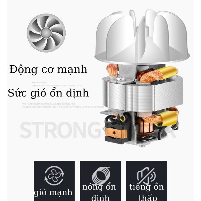 Máy Sấy Tóc Cầm Tay Tạo Kiểu Daierfu Công Suất Lớn 2800W Sấy Nhanh Không Làm Hư Tóc