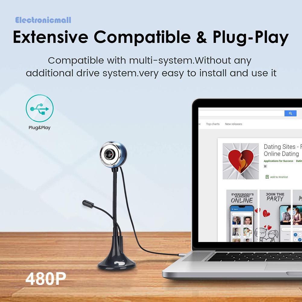 Webcam Điện Tửmall01 X1 480p Hd Pc Usb Có Mic Cho Live Online | BigBuy360 - bigbuy360.vn