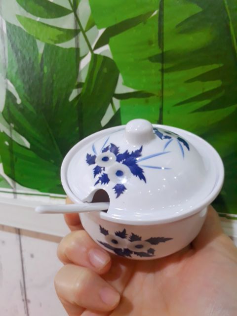 Bát,  đựng đường,sa tế có kèm thìa 23k