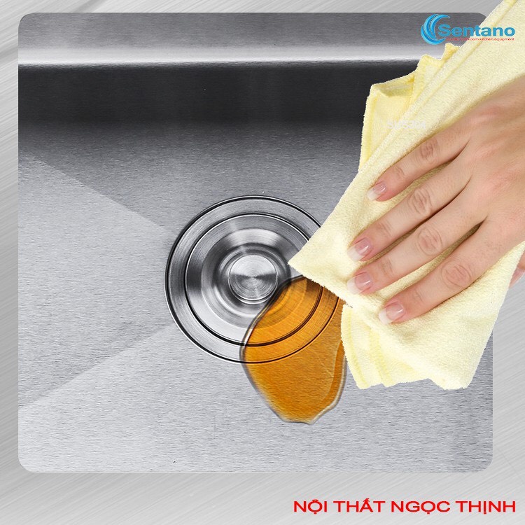 Chậu rửa chén đúc cao cấp đa năng inox 304 SENTANO Plus loại lớn 100x48 cm