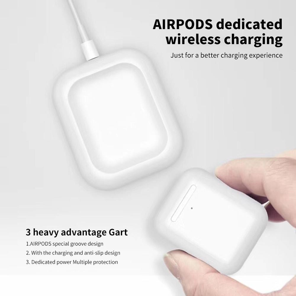 Đế Sạc Nhanh Không Dây 3w / 5w / 7.5w Cho Apple Airpods 2 Airpods Pro Iphone 8plus X Xs Xr Xs 11 Pro