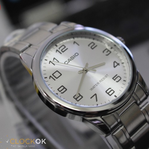 Đồng hồ nam Casio MTP-V001D-7BUDF  - Dây kim loại - Mặt số nền bạc