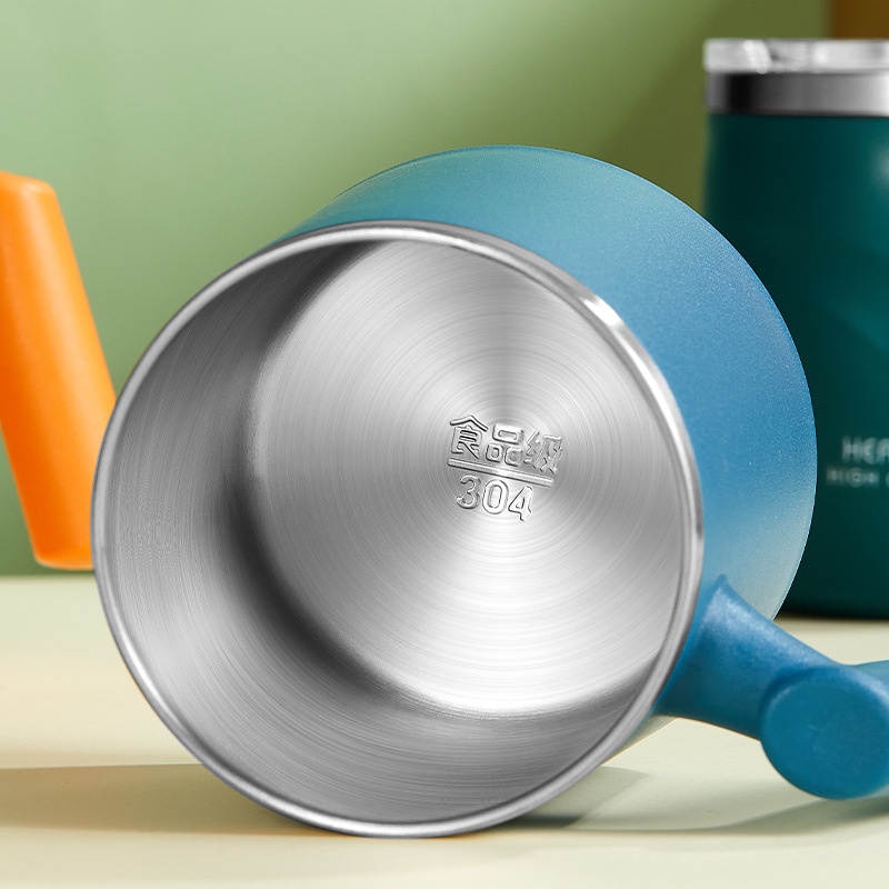 Cốc Uống Nước Bằng Thép Không Gỉ 304 Hai Lớp Có Nắp