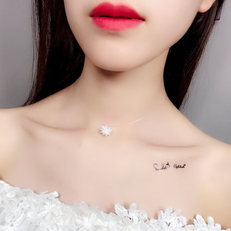 Dây chuyền trong suốt đính đá Zircon