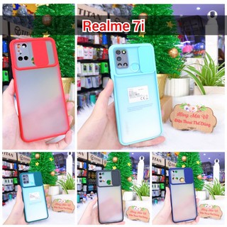 Ốp lưng Realme 7i bảo vệ che camera viền màu