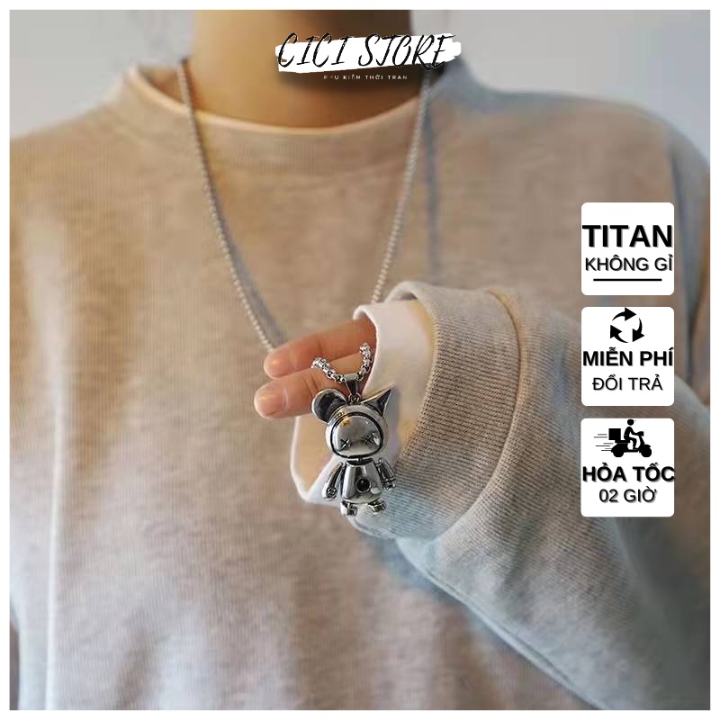 Vòng Cổ Nam Nữ Unisex Mặt Búp Bê Hoạt Hình Phong Cách Dễ Thương