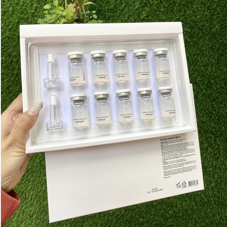 Esthepro Glutathione Ampoule 551 - Tinh Chất Tế Bào Gốc Trắng Da - Full hộp 10 lọ