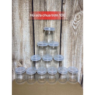 combo 12 hũ yaourt thủy tinh 100ml