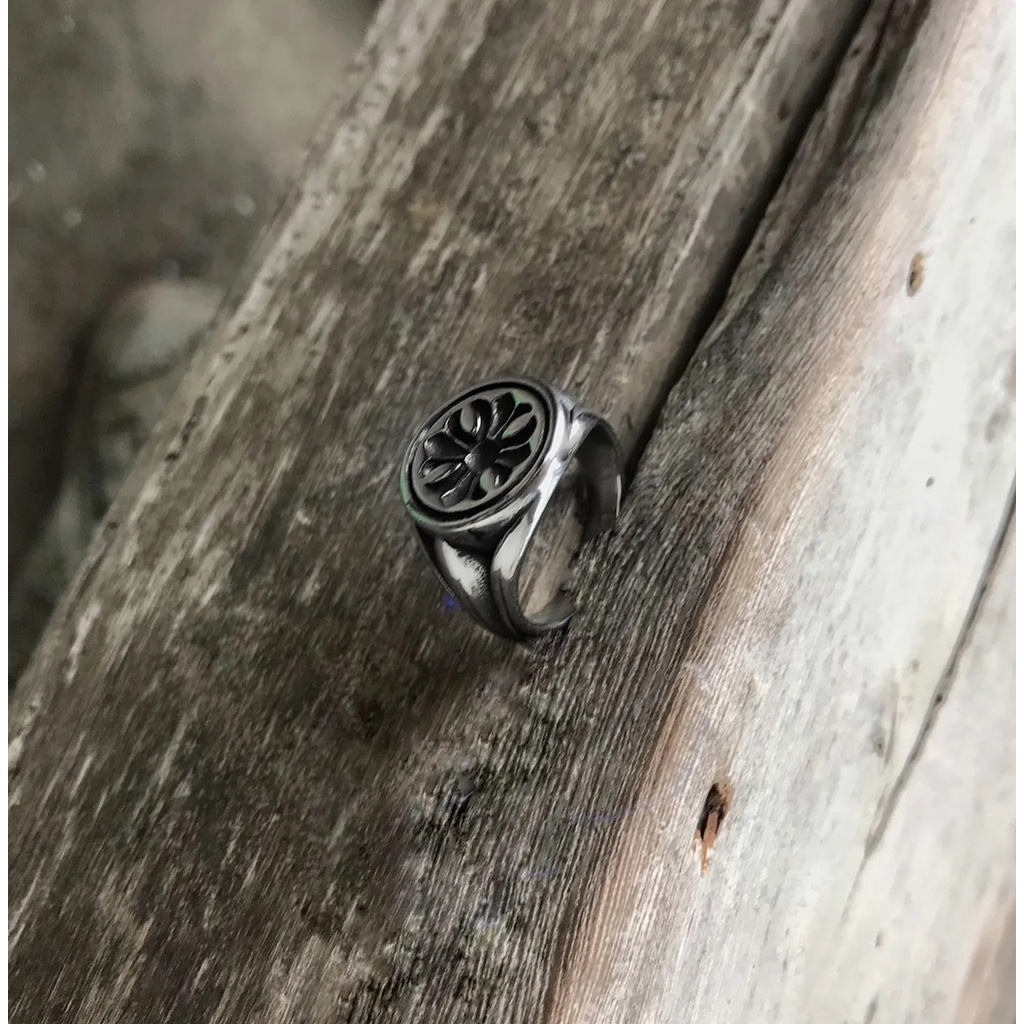 Nhẫn Thời Trang nam nữ TITAN hoạ tiết hoa cổ đại tinh tế- Mẫu N25