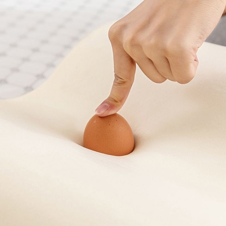 Gối cao su non người lớn cao cấp massage thư giãn cổ 50x30x9cm - Gối ngủ ngon lượn sóng đỡ cổ chống gù dễ chịu
