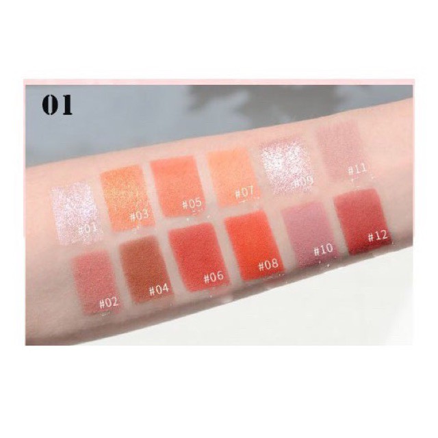 BESTSELLER- Phấn Mắt 12 Ô TuTu Sakura Flowers Eyeshadow Phiên Bản Hoa Anh Đào Chính Hãng TU TU Nội Địa Trung