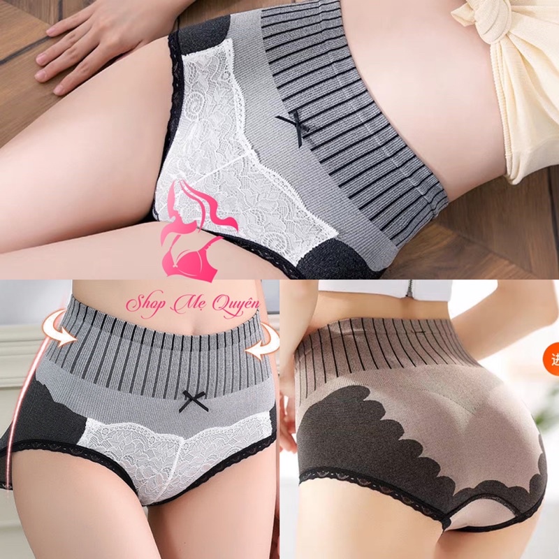 Quần lót gen bụng len tăm phối ren Hoàng Hậu- cạp cao ôm gọn vòng 2
