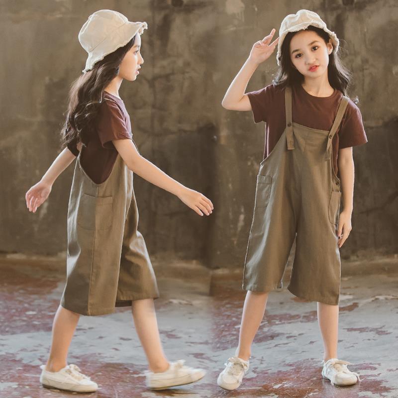 Set áo thun ngắn tay cổ tròn + quần short thời trang dành cho bé gái
