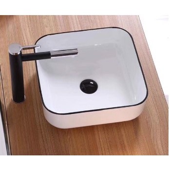 Chậu lavabo dương bàn vuông[HÀNG BẢO HÀNH 5 NĂM] , chậu lavobo LV 8220 men tuyết phủ Nano kèm ảnh thật video | BigBuy360 - bigbuy360.vn
