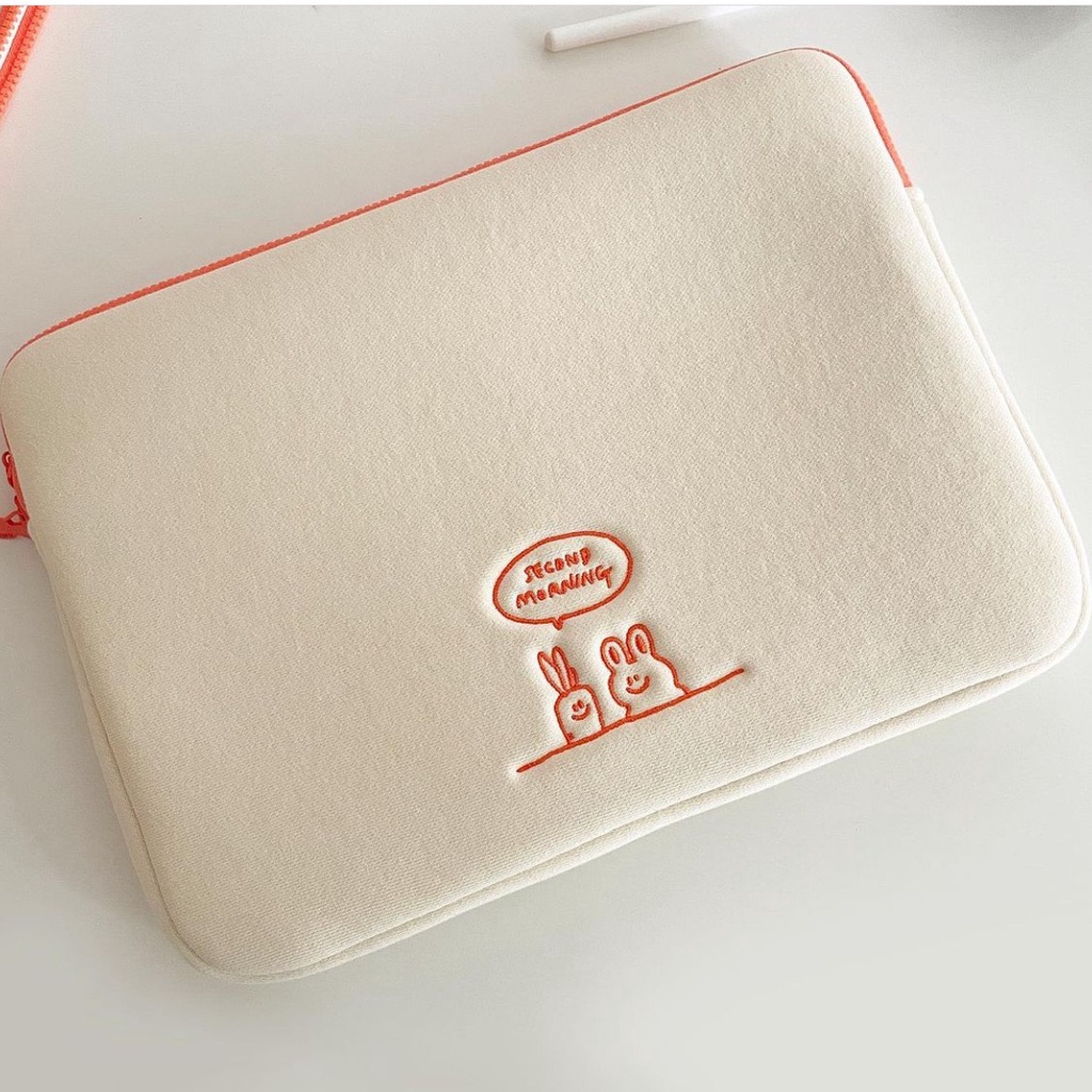 Túi Đựng Laptop Hình Thỏ Và Cà Rốt Dễ Thương Kích Thước 15.6 15 13.3 13 12 11 10.5 10.2 inch