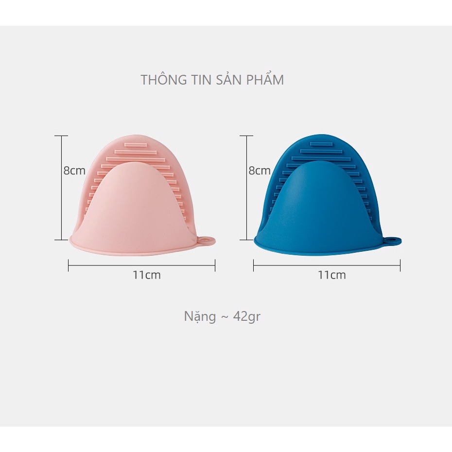 Cặp găng tay bắc nồi bằng silicon hình mỏ vịt siêu tiện