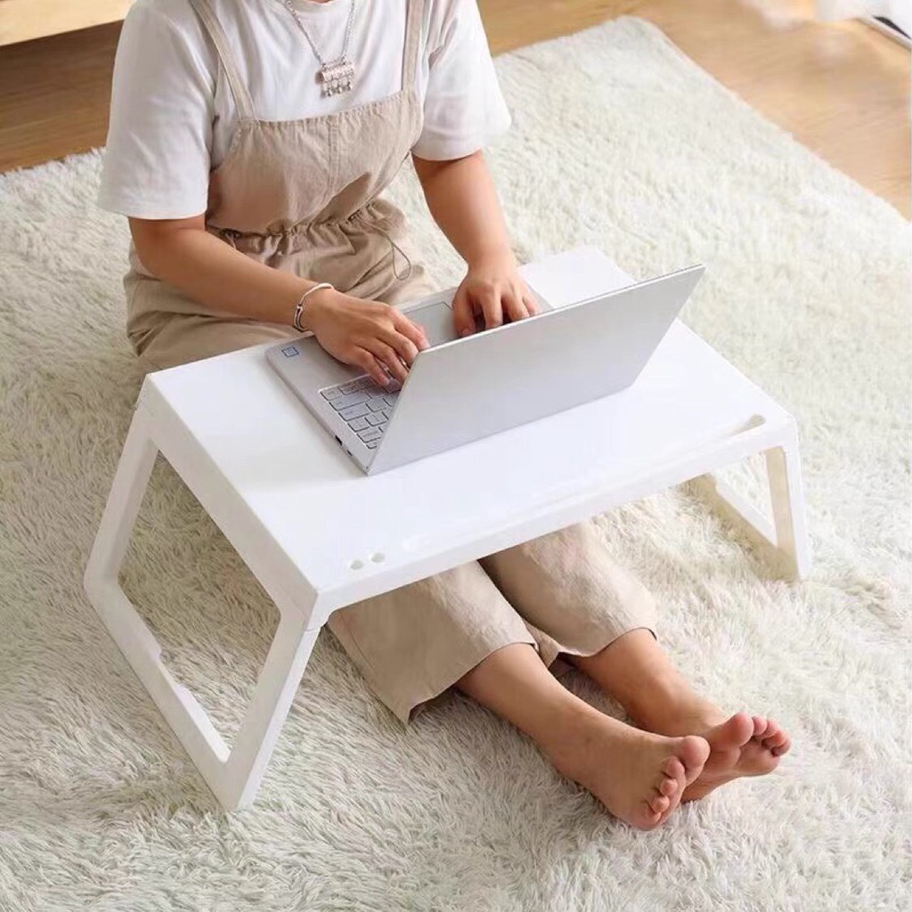 Bàn Học Gấp Gọn Thông Minh, Bàn Nhựa 1833 Cao Cấp Có Khe Cắm Bút Cắm Ipad