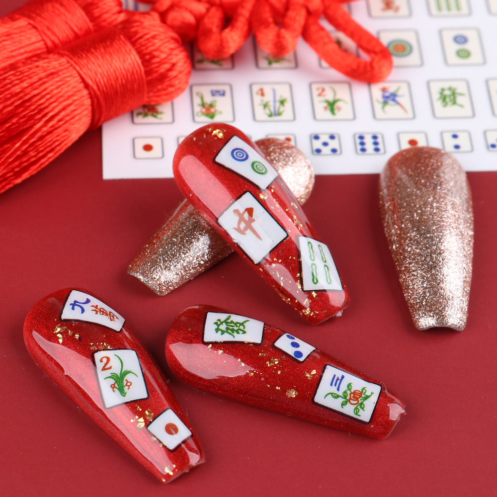 [Hàng mới về] Nhãn dán trang trí móng tay nghệ thuật phong cách trung hoa