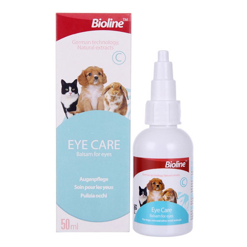 Nước nhỏ mắt cho chó mèo Eye Care Bioline (Chai 50ml)