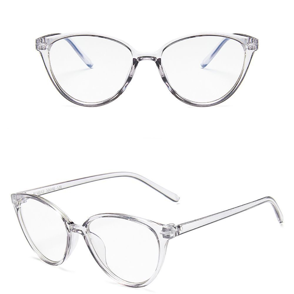 Kính Mắt Mèo Gọng Tròng Trong Suốt Chống Ánh Sáng Xanh Thời Trang Hàn Quốc Cổ Điển Cho Nam Và Nữ