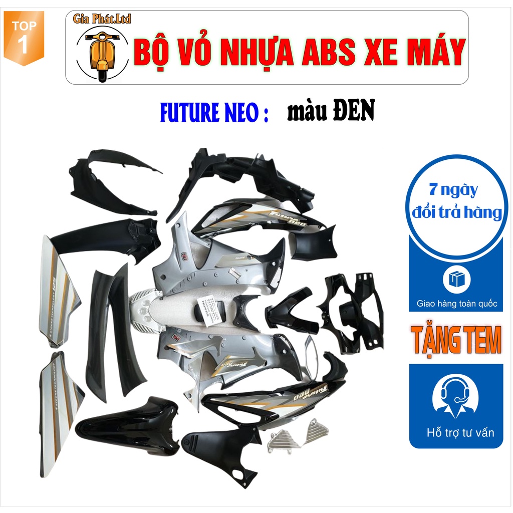 Dàn áo xe FUTURE NEO màu ĐEN , nhựa ABS nguyên sinh_ SPP-555
