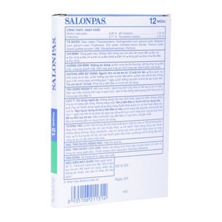 SALONPAS MIẾNG DÁN GIẢM SƯNG ĐAU