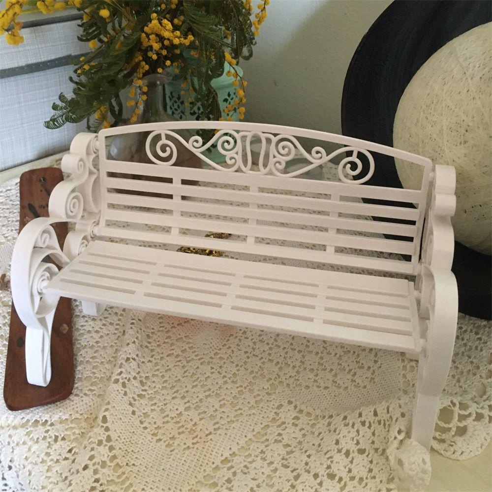 Mô Hình Ghế Dài Mini Bằng Nhựa Dùng Trang Trí Nhà Cửa