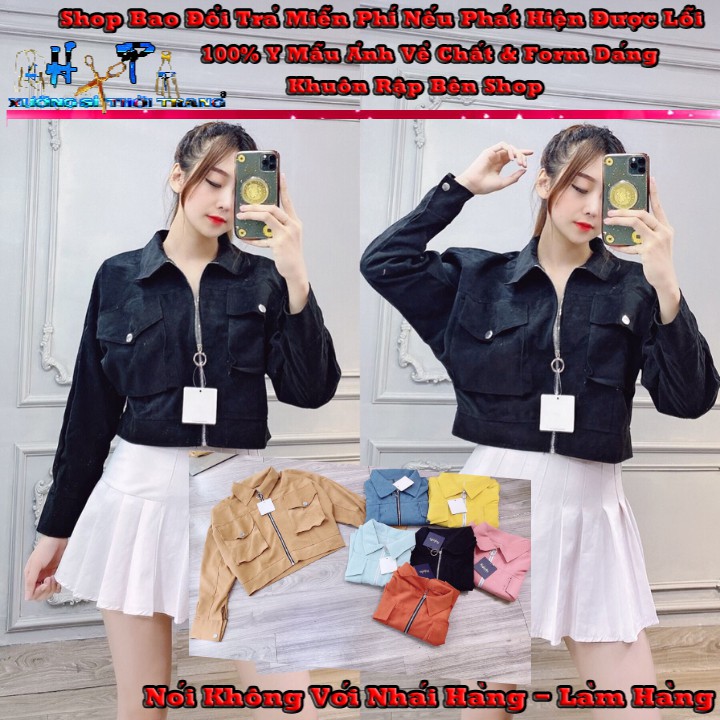 Áo Khoác Nhung Bố Lụa Form Lửng Cao Cấp  Phối Túi Hộp Siêu Sang Mẫu Mới Thời Trang 2020- Hàng Có Sẵn | BigBuy360 - bigbuy360.vn