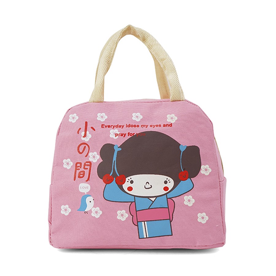 Túi giữ nhiệt vải túi đựng cơm hình cô gái Shalla M32