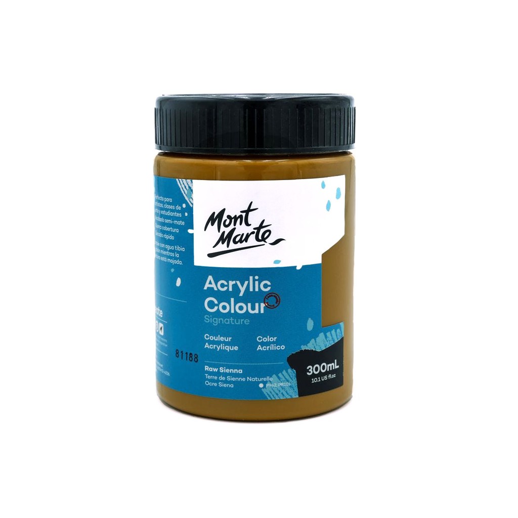 Màu Acrylic Mont Marte 300ml - Raw Sienna - Acrylic Colour Paint Signature 300ml (10.1oz) - MSCH3062