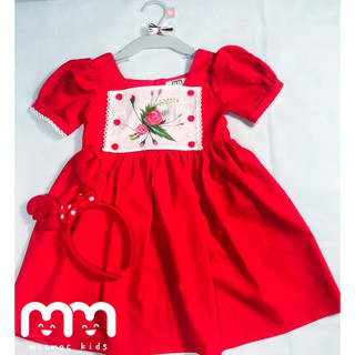 Đầm bé gái dễ thương, đầm thiết kế babydoll chất linen mềm nhẹ thoải mái cho bé 10kg đến 30kg