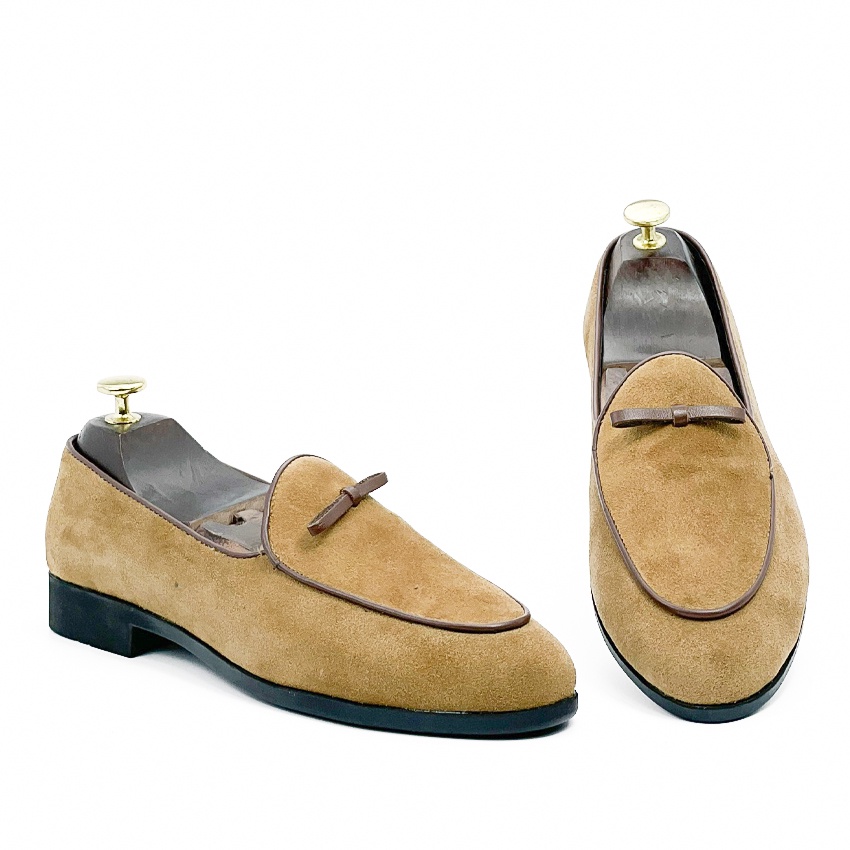 Giày lười nam kiểu dáng Belgien Loafer da bò thật bh 1 năm - Mã T140