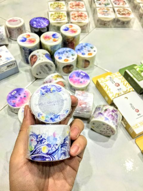 Băng dính trang trí Washi tape chủ đề Vũ trụ bao la