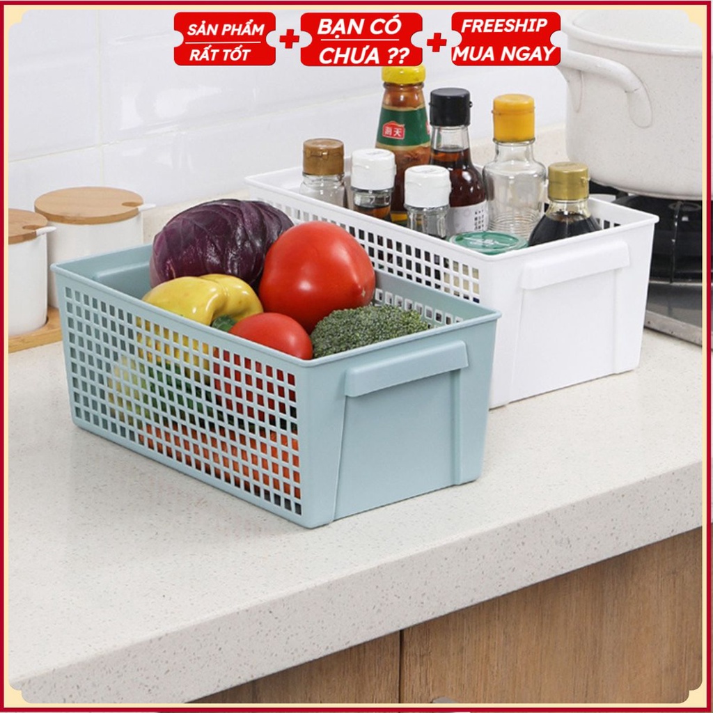 Khay Giá NHỰA LƯỚI J8 Đựng Đồ Đa Năng - Rổ Chất Đẹp - Cứng Cáp - Giỏ Dài 28Cm