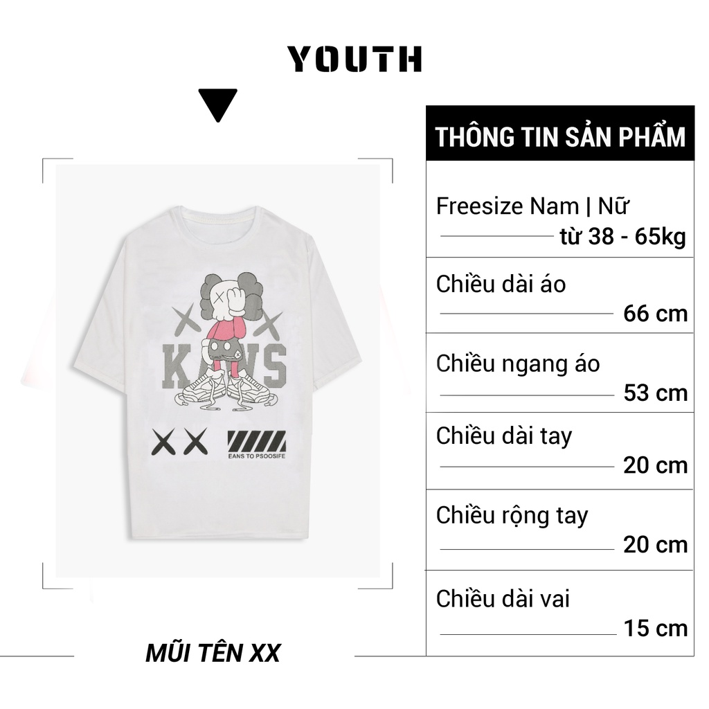 Áo thun nam nữ nelly unisex YOUTH form rộng cổ tròn tay lỡ vải Cotton xịn FreeSize(38-65Kg) -  Nhiều mẫu 2 - APP | BigBuy360 - bigbuy360.vn