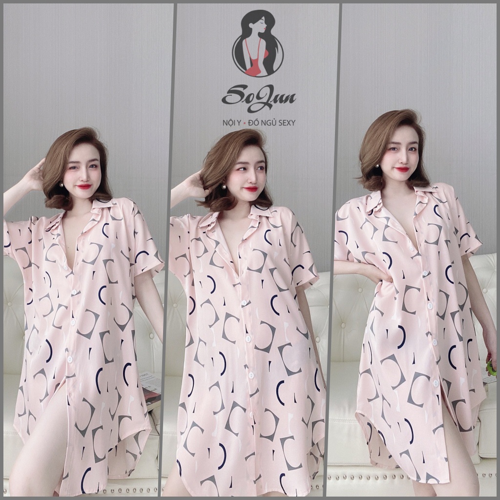 Áo Sơ Mi Ngủ Mango SOJUN Đồ Ngủ sexy &lt; 65kg