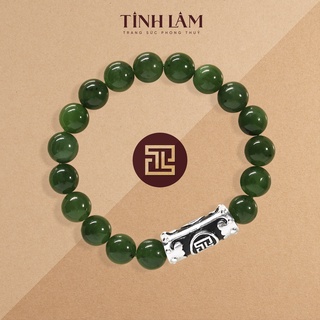 [Mã BMLT30 giảm đến 30K đơn 299K] TINH LÂM Vòng Tay Phong Thủy Đá Phật Ngọc 9,5 Li