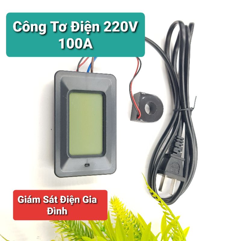 [Điện Thông Minh]Công Tơ Điện Tử 6 Thông Số 100A Thông MinhBộ Đo Công Suất 220VCông Tơ 220V Cho Gia Đình