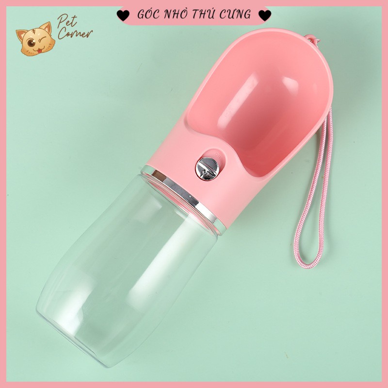 [Siêu gọn nhẹ] Bình nước cầm tay cho thú cưng 550ml (Bình nước di động mang đi du lịch cho chó mèo)
