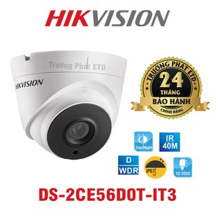 Camera HD-TVI Dome hồng ngoại 2.0 Megapixel HIKVISION DS-2CE56D0T-IT3