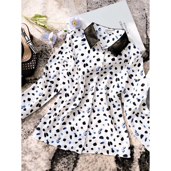 Áo sơ mi công sở bigsize hoạ tiết độc lạ không đụng hàng chất đẹp mát dễ mặc - GEM Fashion