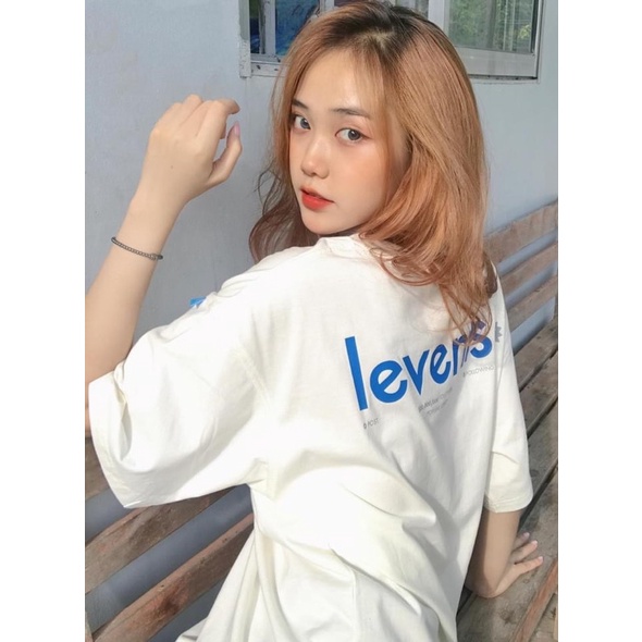 LEVENTS® POPULAR LOGO TEE CREAM/ BLUE (BEST SELLER CỦA BST POPULAR)