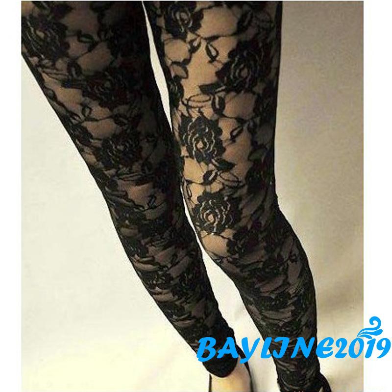 Quần Dài Phối Ren Hoa Hồng Thời Trang Cho Nữ