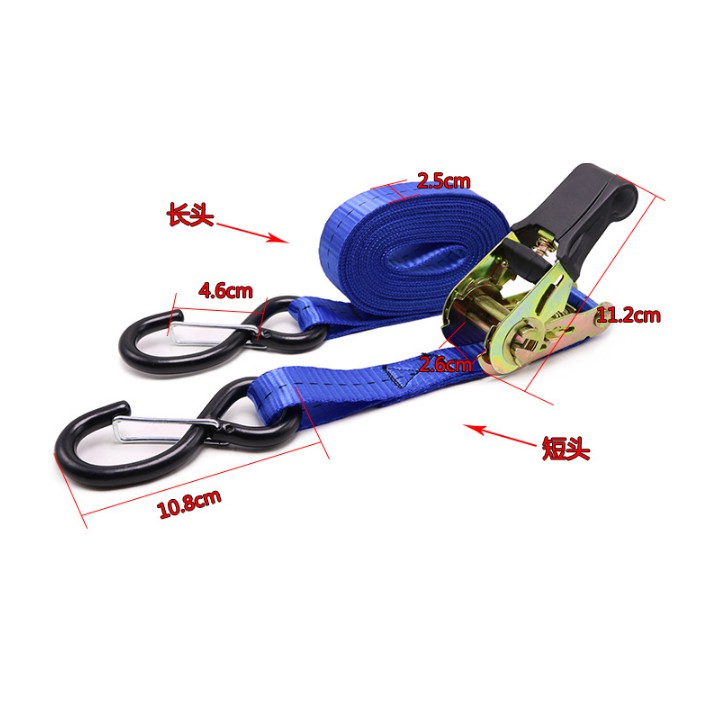 Dây buộc hàng kèm tăng đơ bản 2.5 cm