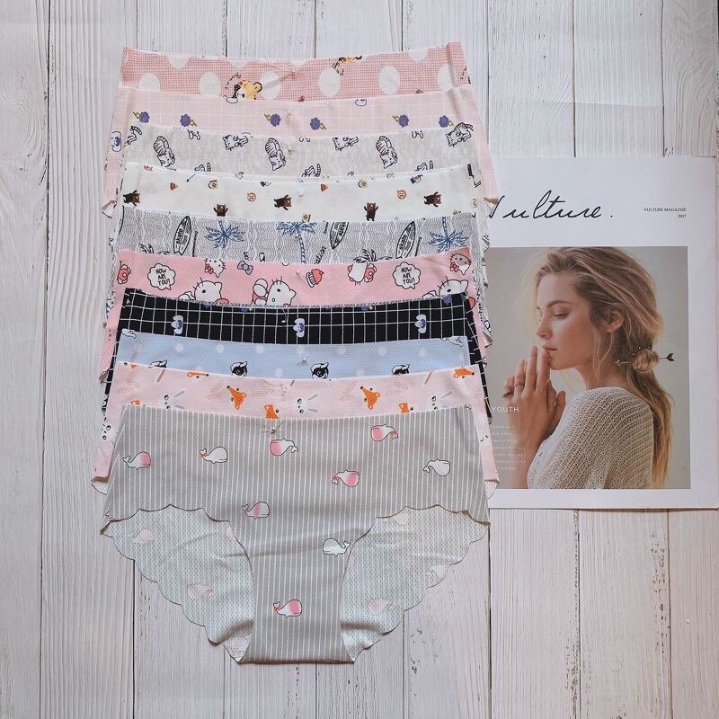 Quần Lót Đúc Su 015 Thông Hơi Không Đường May Họa Tiết